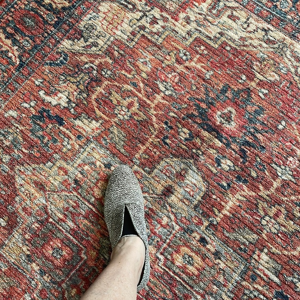 Faux hide loafers